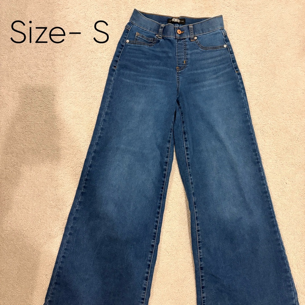 Women's Blue Wide-Leg Jeans